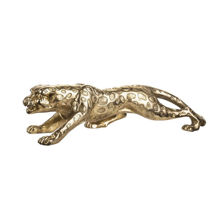 Dekoratīva leoparda figūra – zelta, 30 cm