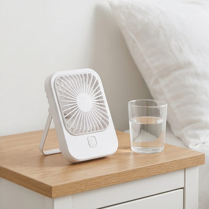 Portatīvais USB ventilators ar statīvu- kluss un jaudīgi 3 ventilatora ātrumi