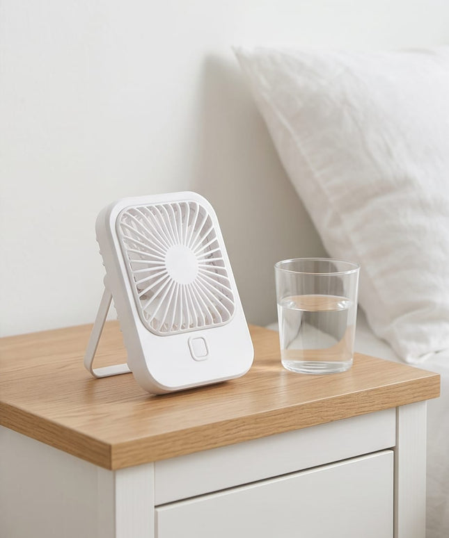 Portatīvais USB ventilators ar statīvu- kluss un jaudīgi 3 ventilatora ātrumi