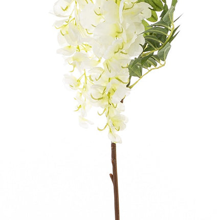 Mākslīgais glicīnijas zars baltā tonī 85cm