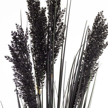 Mākslīgais dekoratīvais augs melnos toņos ar podu 92cm