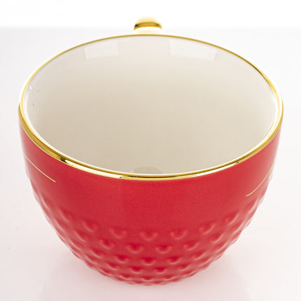 Porcelāna krūze “Love” ar sirds formas zelta rokturi 500ml