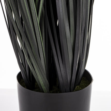 Mākslīgais dekoratīvais augs melnos toņos ar podu 92cm