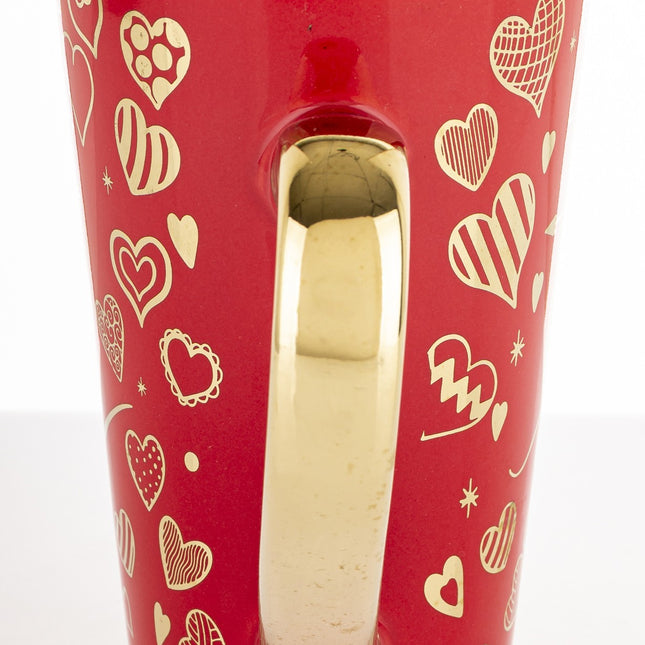 Porcelāna krūze “For You” ar zelta detaļām