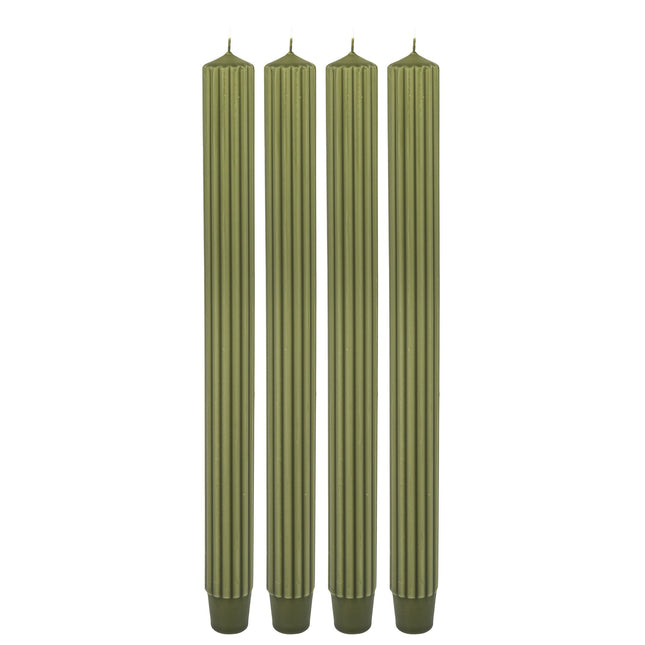 Garās dekoratīvās sveces (rievotas) – 7 krāsās