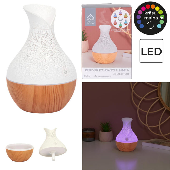 LED aromāta difuzors “Tulpe” ar 6 mainīgām gaismas krāsām