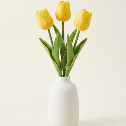Mākslīgā tulpe dzeltenā tonī 33cm