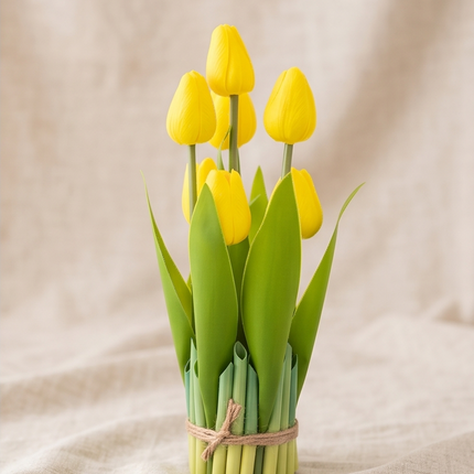 Dekoratīvs mākslīgo tulpju pušķis 28cm