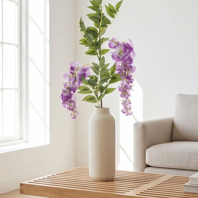 Mākslīgais glicīnijas zars violetā tonī 85cm