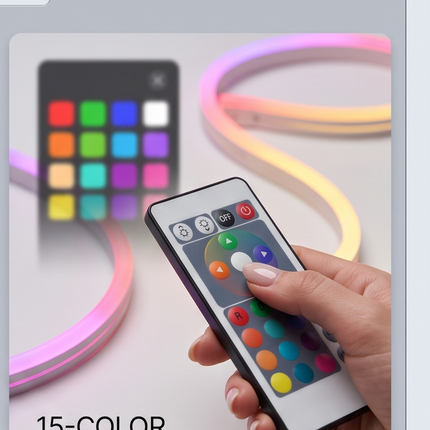 Neona LED gaismas lente Rainbow USB (3 m / 5 m)