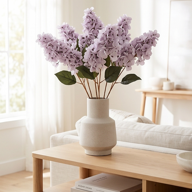 Mākslīgais ziedu zars violetā tonī 91cm