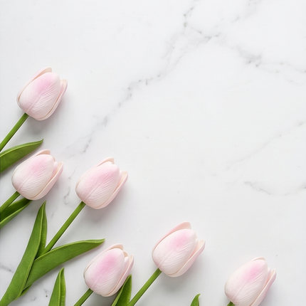 Mākslīgā tulpe maigi rozā tonī 33cm