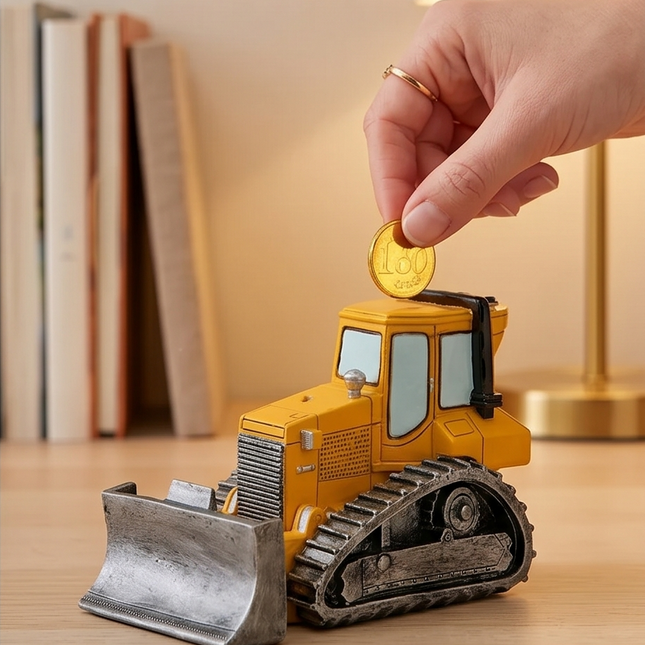 Krājkase – buldozers
