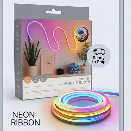 Neona LED gaismas lente Rainbow USB (3 m / 5 m)