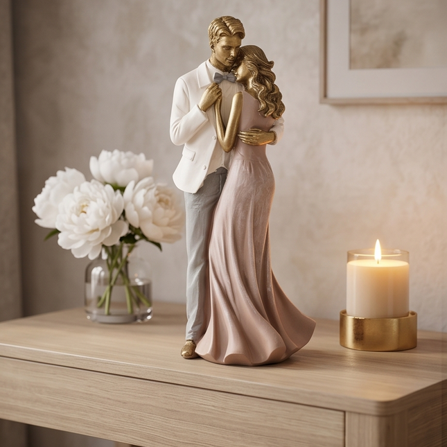 Eleganta pāra figūriņa – romantisks mīlestības dekors 24CM