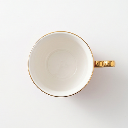 Porcelāna krūze “Love” ar sirds formas zelta rokturi 500ml