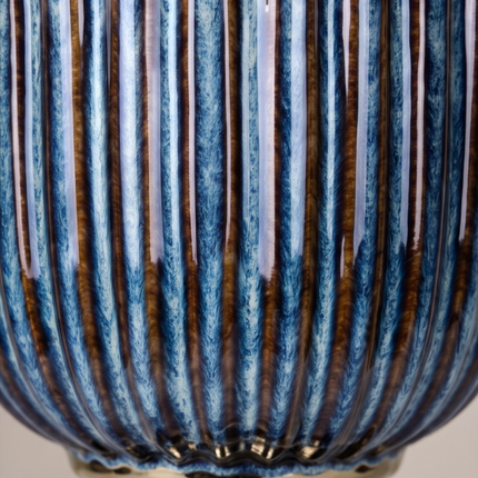 Puķu pods ar zelta pamatni – stoneware keramikas pods Ø 18,5 cm