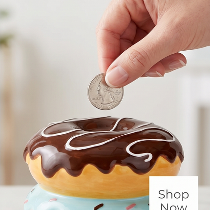 Keramikas krājkasīte “Donuts” – krāsaina