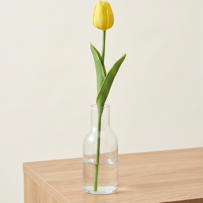 Mākslīgā tulpe dzeltenā tonī 33cm