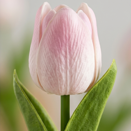 Mākslīgā tulpe maigi rozā tonī 33cm