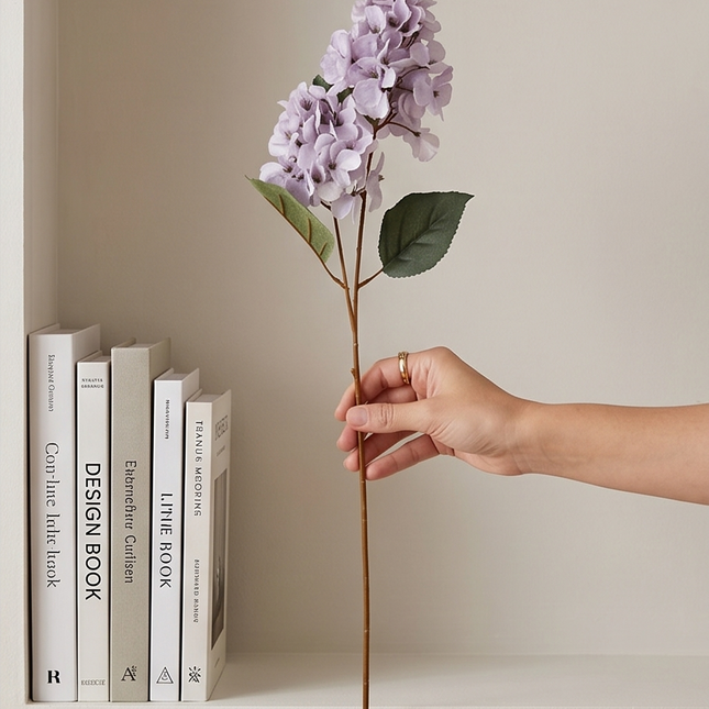 Mākslīgais ziedu zars violetā tonī 91cm