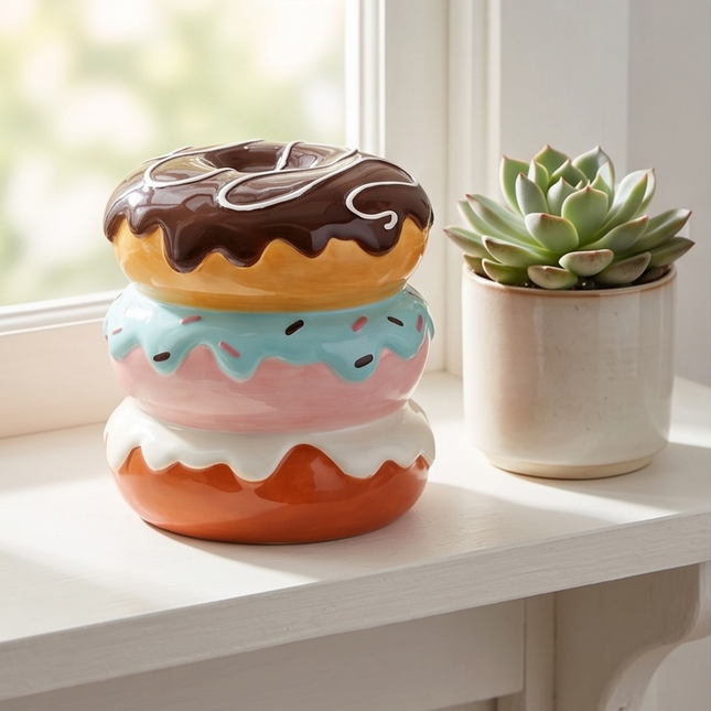 Keramikas krājkasīte “Donuts” – krāsaina