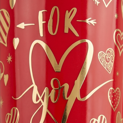 Porcelāna krūze “For You” ar zelta detaļām 450ml