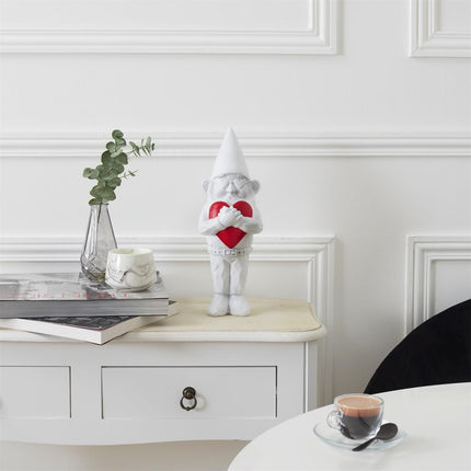 Dizaina statuete “ Rūķis Love” – 33 cm, balta